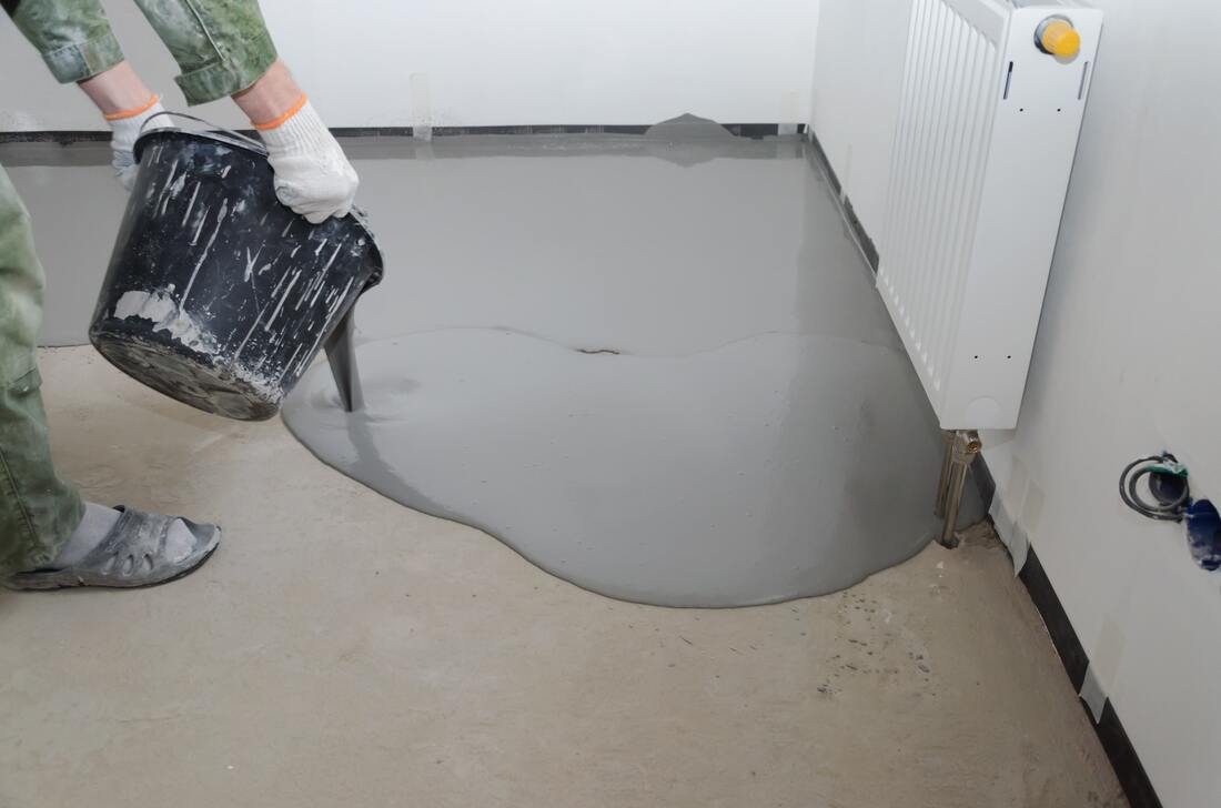 Concrete floor leveling was required as our client was looking to renovate their floors. This photo was taken in a Burnaby residence home.